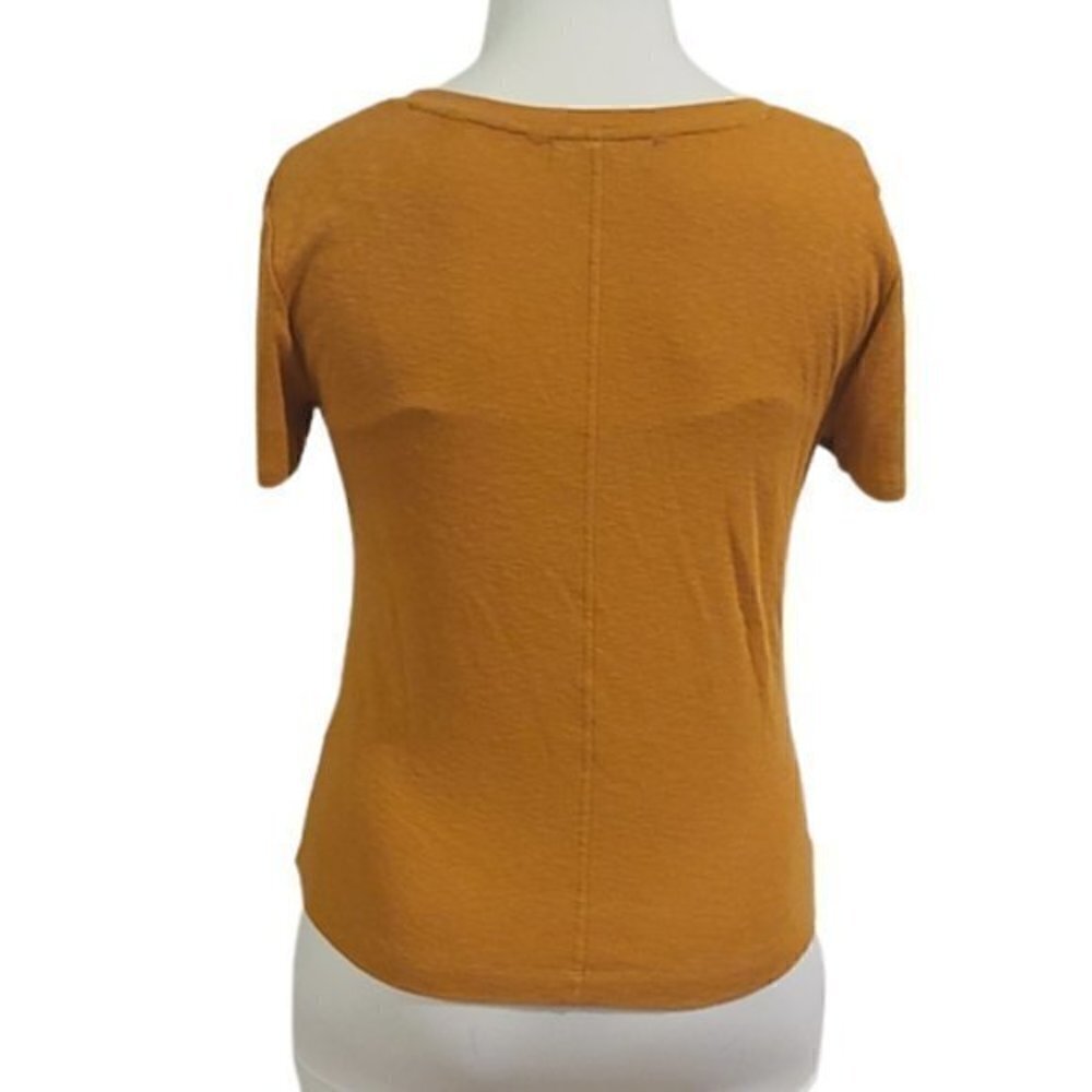 [Marled] Burnt Orange Scoop Neck Short Sleeve - Size M - Picture 3 of 7